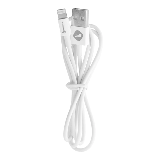 Кабель USB A до Lightning Forcell F-Energy 1A 1 м White (5903396152252)