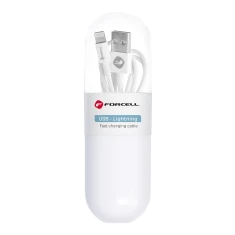 Кабель USB A к Lightning Forcell F-Energy 1A 1 м White (5903396152252)