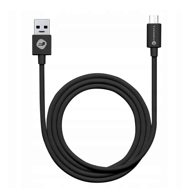 Кабель Forcell F-Energy USB-A to Micro USB 2.4A 1m Black (5903396152276)
