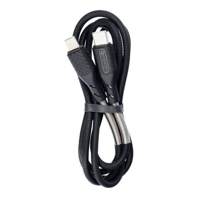 Кабель Forcell F-Energy USB-C to Lightning PD 3A 27W Carbon 1m Black (5903396152306)