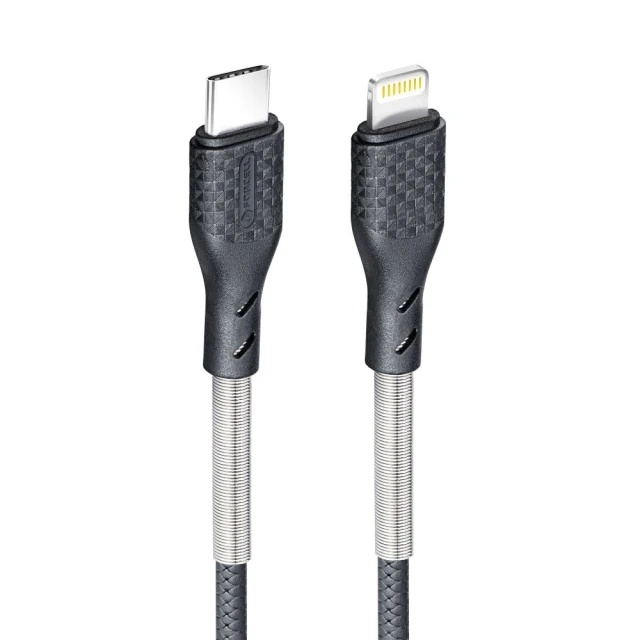 Кабель Forcell F-Energy USB-C to Lightning PD 3A 27W Carbon 1m Black (5903396152306)
