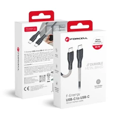 Кабель USB C к USB C Forcell F-Energy QC4.0 PD 5A 66W Carbon 1 м CB-02C Black (5903396152313)