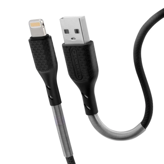 Кабель Forcell F-Energy USB-A to Lightning 2.4A 12W Carbon 1m Black (5903396152320)
