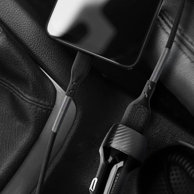 Кабель Forcell F-Energy USB-A to Lightning 2.4A 12W Carbon 1m Black (5903396152320)
