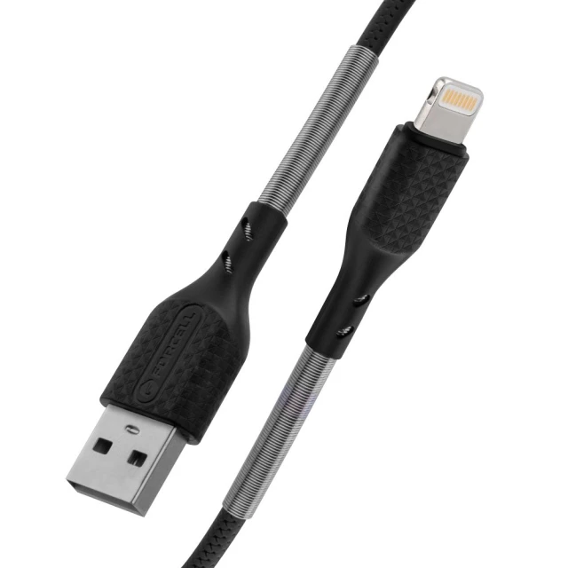 Кабель Forcell F-Energy USB-A to Lightning 2.4A 12W Carbon 1m Black (5903396152320)