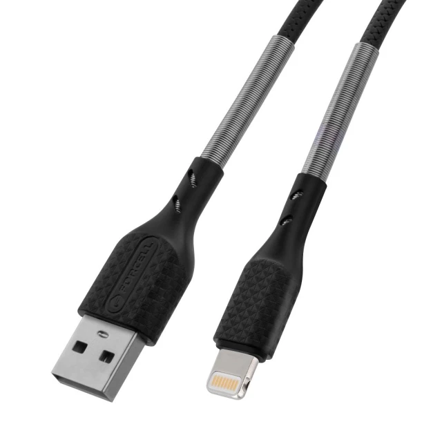 Кабель Forcell F-Energy USB-A to Lightning 2.4A 12W Carbon 1m Black (5903396152320)