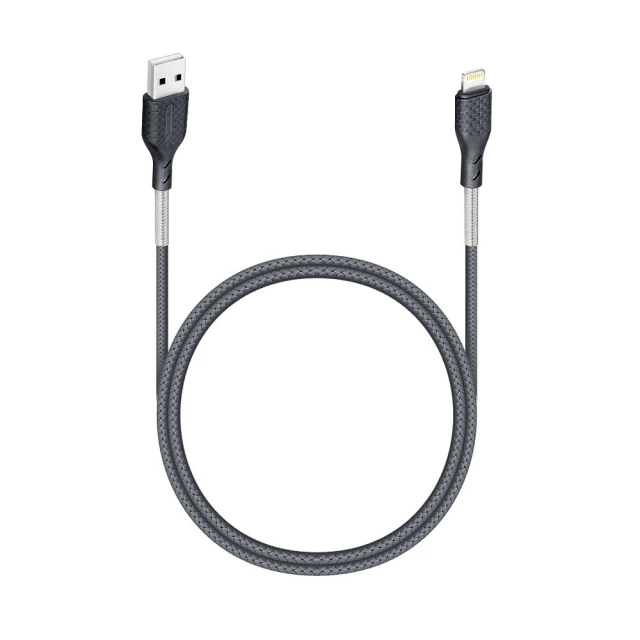 Кабель Forcell F-Energy USB-A to Lightning 2.4A 12W Carbon 1m Black (5903396152320)