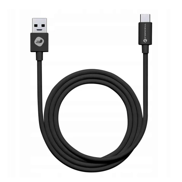 Кабель Forcell F-Energy USB-A to USB-C QC3.0 3A 1m Black (5903396152368)