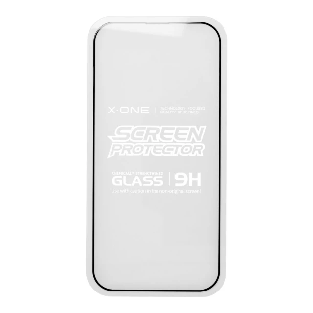 Захисне скло X-One Full Cover Extra Strong Crystal Clear для iPhone 14 Pro Black (5903396163647)