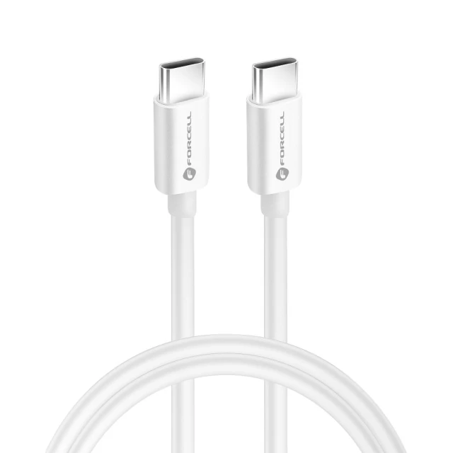 Кабель USB C до USB C Forcell F-Energy QC4.0 PD 5A 100W 1 м C339 White (5903396172014)