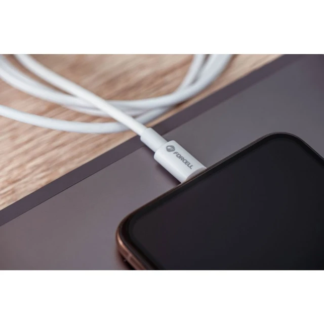 Кабель USB C до USB C Forcell F-Energy QC4.0 PD 5A 100W 1 м C339 White (5903396172014)