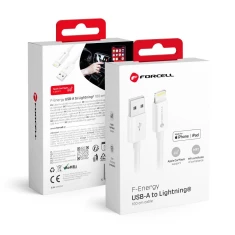 Кабель Forcell F-Energy USB-A to Lightning MFi 2.4A 12W 1m White (5903396172045)