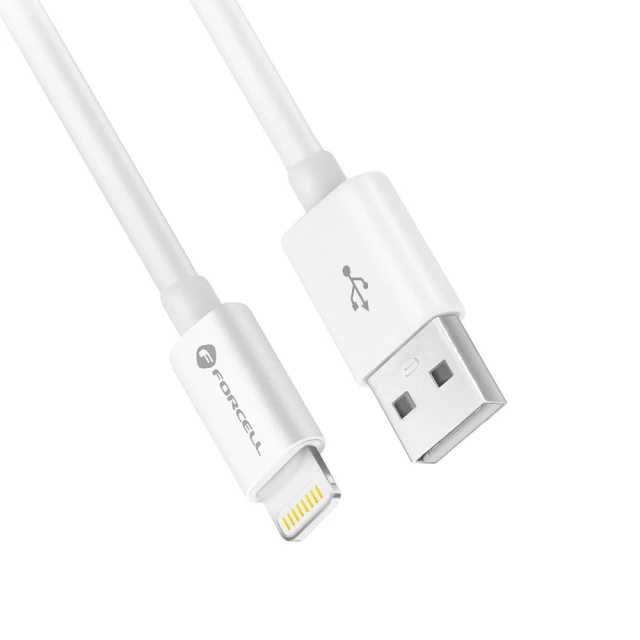 Кабель Forcell F-Energy USB-A to Lightning MFi 2.4A 12W 1m White (5903396172045)