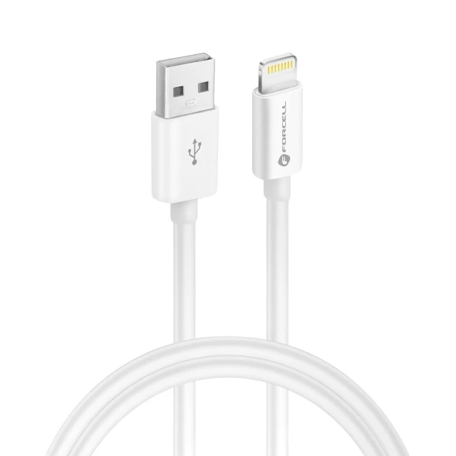 Кабель Forcell F-Energy USB-A to Lightning MFi 2.4A 12W 1m White (5903396172045)