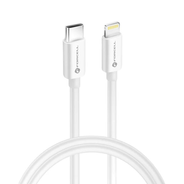 Кабель Forcell F-Energy C901 USB C to Lightning White (5903396172052)