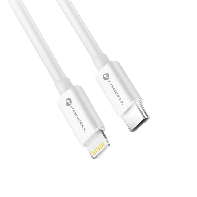 Кабель Forcell F-Energy C901 USB C to Lightning White (5903396172052)