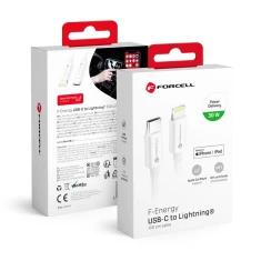 Кабель Forcell F-Energy C901 USB C to Lightning White (5903396172052)