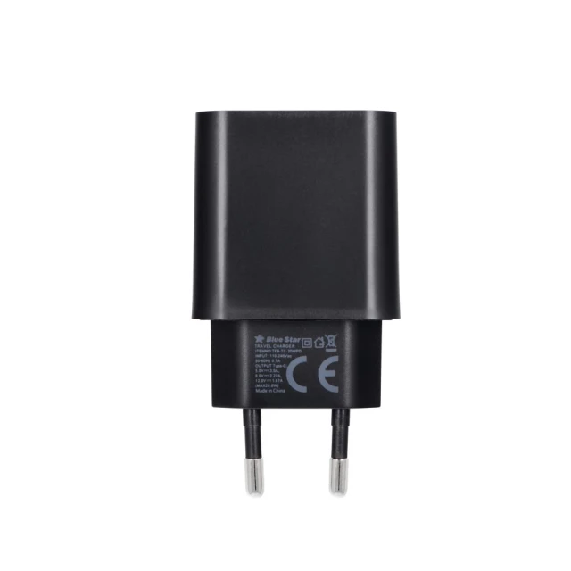 Мережевий зарядний пристрій Blue Star USB C QC4.0 PD 3A 25W TFB-TC-25WPD Black (5903396180842)