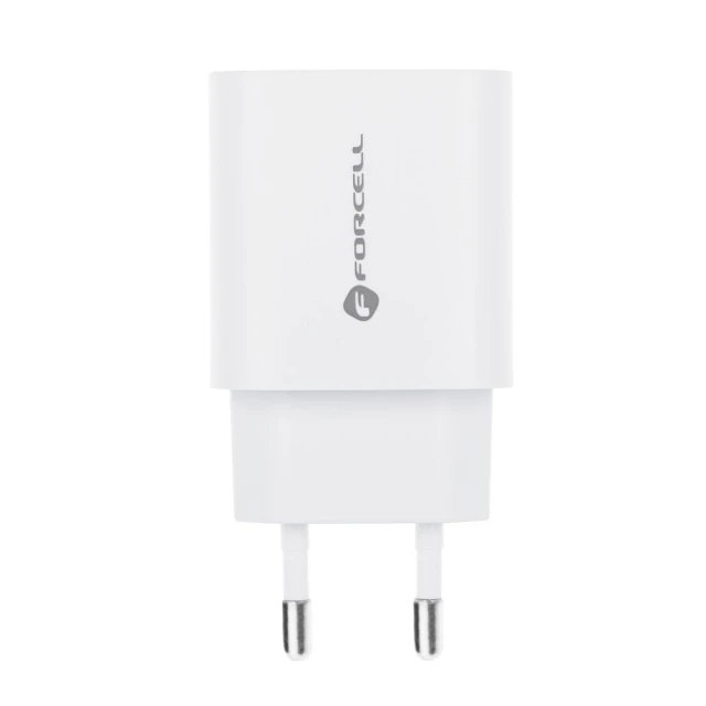 Зарядний пристрій Forcell F-Energy USB C + USB A QC4.0 PD 3A 30W White (5903396198052)