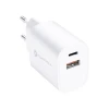 Зарядний пристрій Forcell F-Energy USB C + USB A QC4.0 PD 3A 30W White (5903396198052)