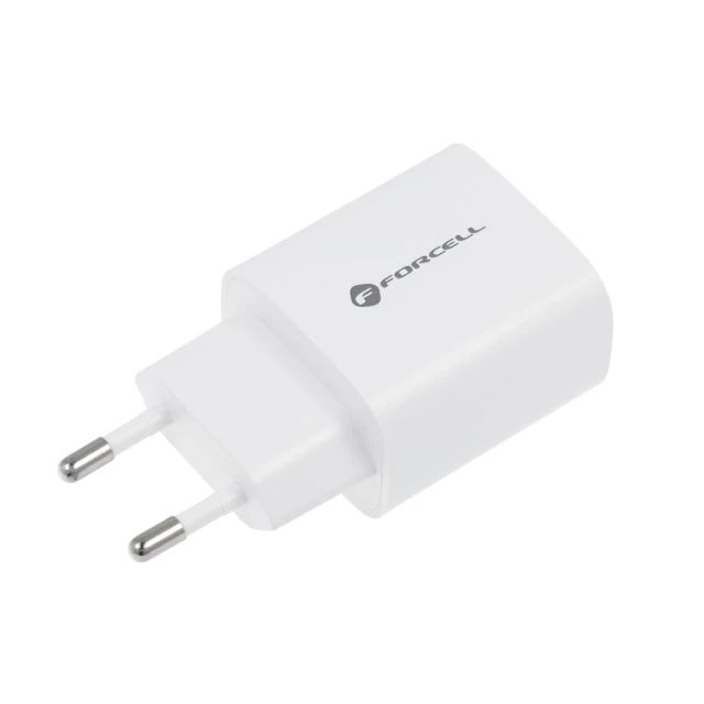 Зарядний пристрій Forcell F-Energy USB C + USB A QC4.0 PD 3A 30W White (5903396198052)