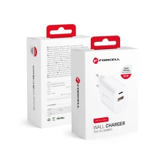 Зарядний пристрій Forcell F-Energy USB C + USB A QC4.0 PD 3A 30W White (5903396198052)