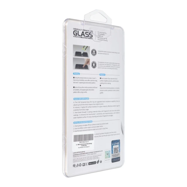 Захисне скло X-One Full Cover Extra Strong Crystal Clear для iPhone 15 Pro Max Black (5903396216213)