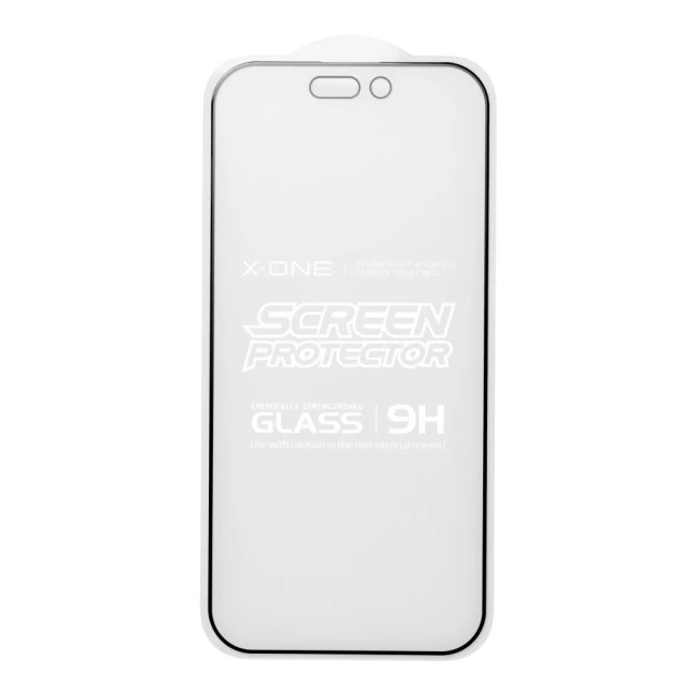 Захисне скло X-One Full Cover Extra Strong Matowe для iPhone 15 Pro Black (5903396216220)