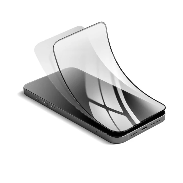 Защитное стекло Forcell Flexible 5D для iPhone 15 Pro Black (5903396218842)