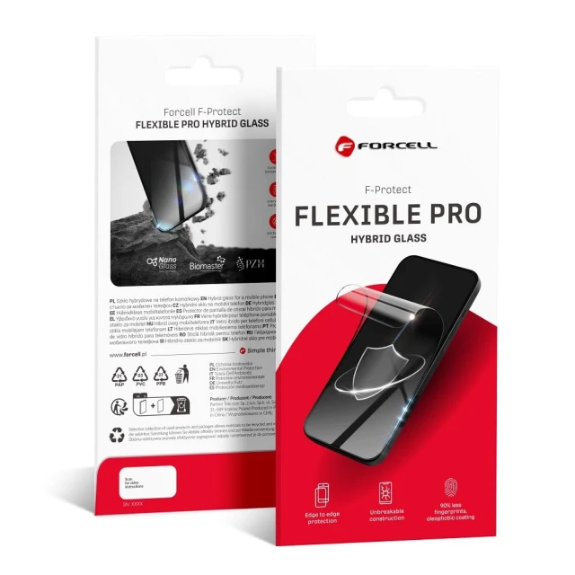 Защитное стекло Forcell Flexible 5D для iPhone 15 Pro Max Black (5903396218859)