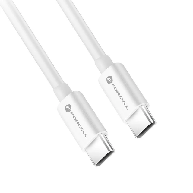 Кабель USB-C to USB-C Forcell F-Energy QC4.0 PD 3A 60W 0.5 m White (5903396219573)