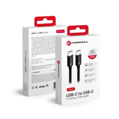 Кабель USB-C to USB-C Forcell F-Energy QC4.0 PD 3A 60W 0.25 m Black (5903396219627)