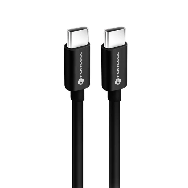 Кабель Forcell F-Energy USB C to USB C QC4.0 PD 3A 60W 1m Black (5903396219641)