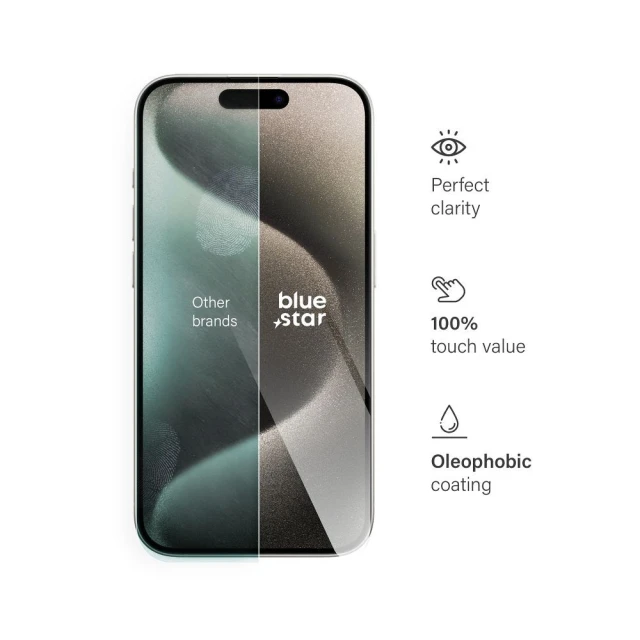 Защитное стекло Blue Star для iPhone 15 Pro Clear (5903396222016)
