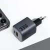 Мережевий зарядний пристрій Forcell F-Energy GaN USB C + USB A QC4.0 PD 3A 33W Grey (5903396231438)