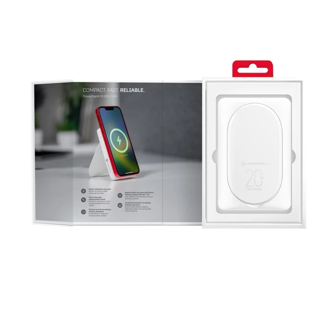 Павербанк Forcell F-Energy MagStand F10K2 White (5903396234545)