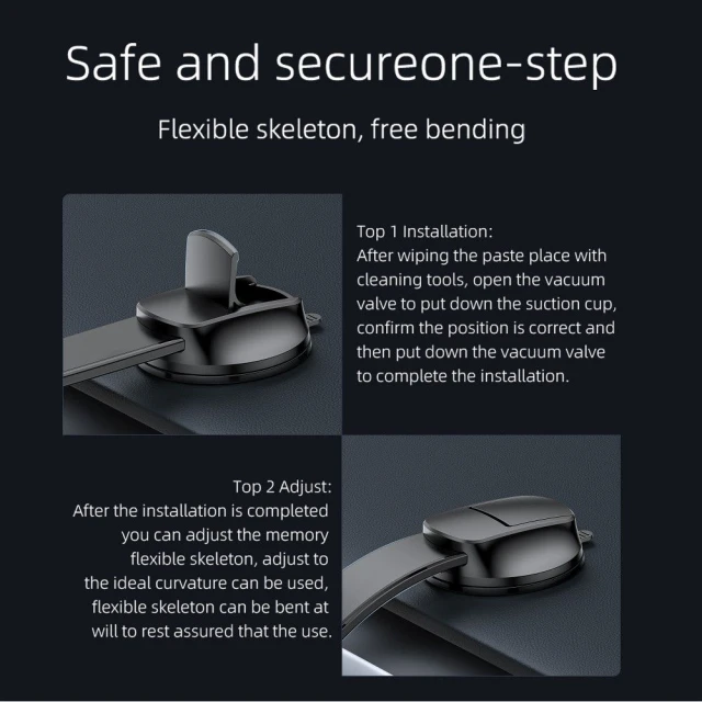 Автодержатель Forcell F-Grip MagFlex Black (5903396236846)