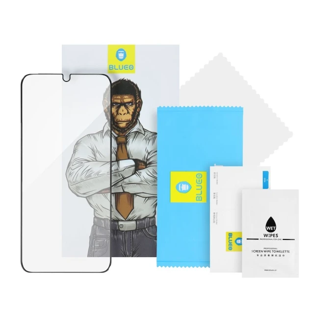 Захисне скло Blueo Mr. Monkey Glass 5D для iPhone 15 Pro Black (5903396248122)