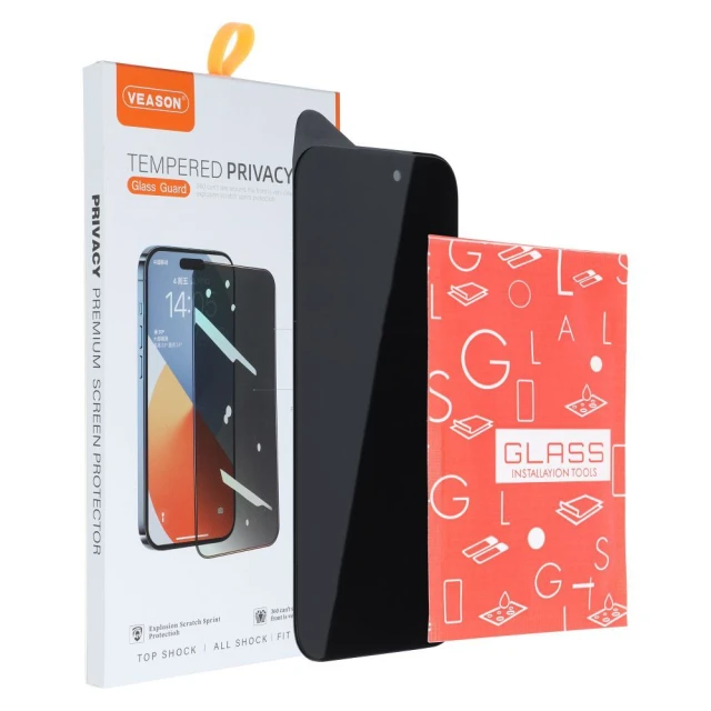 Захисне скло Veason Pro Privacy Glass для iPhone 14 | 13 Pro Black (5903396248344)