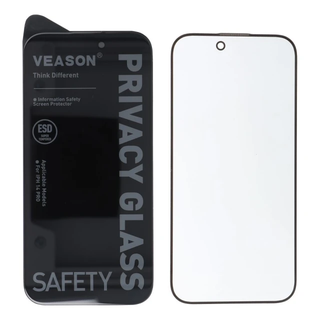 Захисне скло Veason Pro Privacy Glass для iPhone 15 Black (5903396248450)