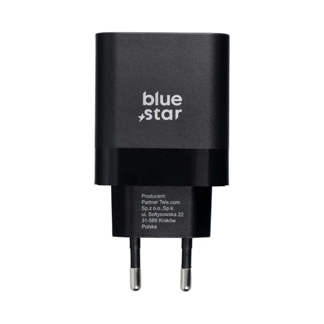 Мережевий зарядний пристрій Blue Star USB-C QC4.0 PD 3A 45W Black (5903396261596)