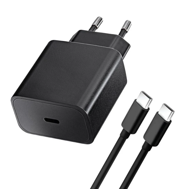 Зарядное устройство Blue Star USB-C QC3.0 PD 20W с кабелем USB-C Black (5903396267109)