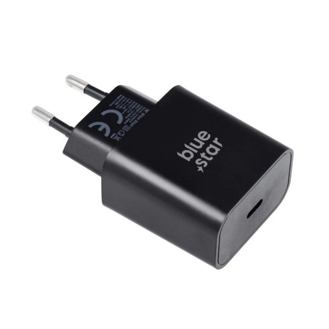 Мережевий зарядний пристрій Blue Star USB-C QC4.0 PD 25 Вт + кабель USB-C Black (5903396267123)