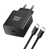 Мережевий зарядний пристрій Blue Star USB-C QC4.0 PD 25 Вт + кабель USB-C Black (5903396267123)