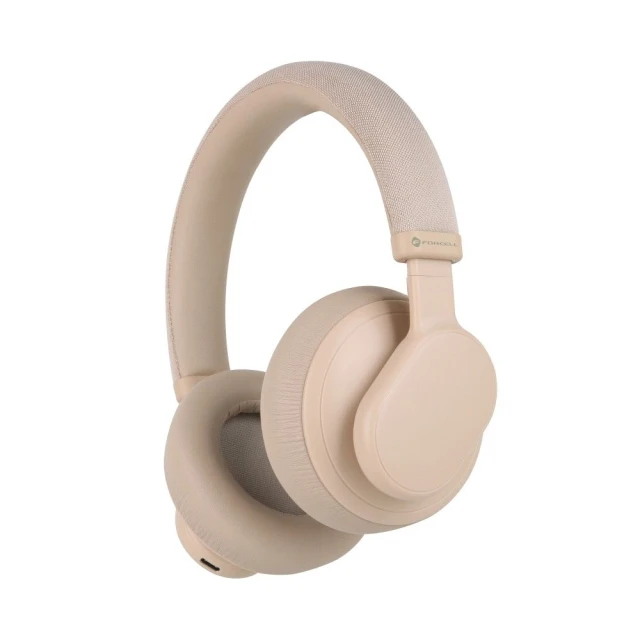 Навушники бездротові накладні Forcell F-Audio Touch Beat ANC Beige (5903396271502)