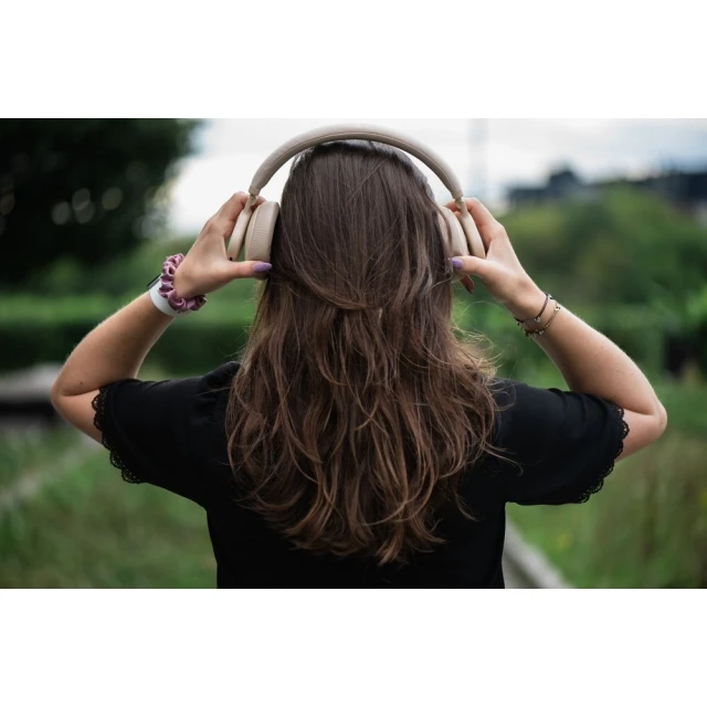 Навушники бездротові накладні Forcell F-Audio Touch Beat ANC Beige (5903396271502)