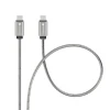 Кабель USB-C to USB-C Forcell F-Energy QC4.0 PD 5A 100W E-Mark Metal 1m Silver (5903396274466)