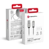 Кабель Forcell F-Energy Metal USB-A to Lightning 2.4A 12W 1m Silver (5903396274497)