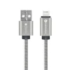 Кабель Forcell F-Energy Metal USB-A to Lightning 2.4A 12W 1m Silver (5903396274497)