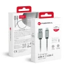 Кабель USB-A to USB-C Forcell F-Energy QC3.0 66W Metal 1m Silver (5903396274503)